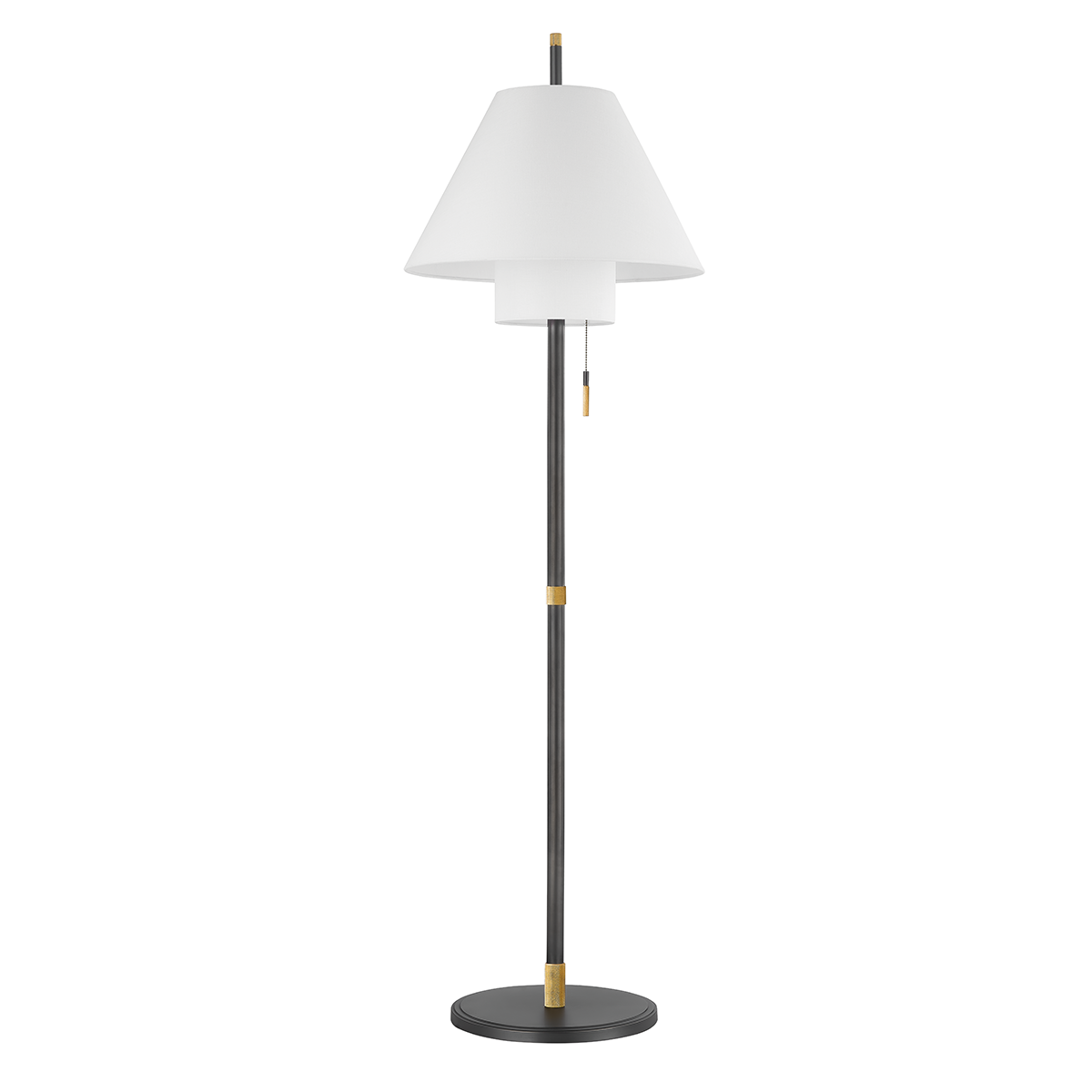 Glenmoore Floor Lamp with Aged Brass Finish
