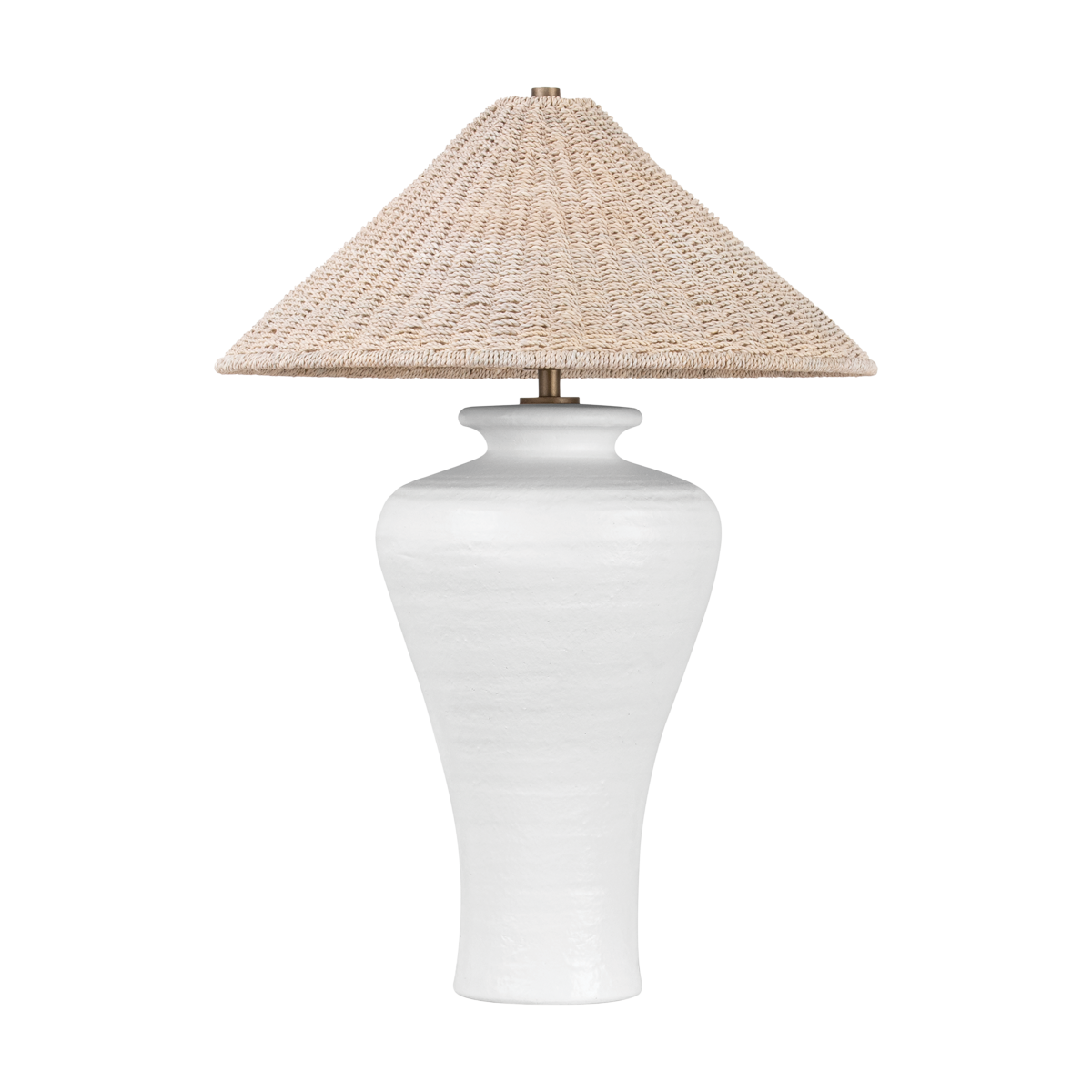 Pezante TABLE LAMP with Patina Brass/Ceramic Loft White Finish
