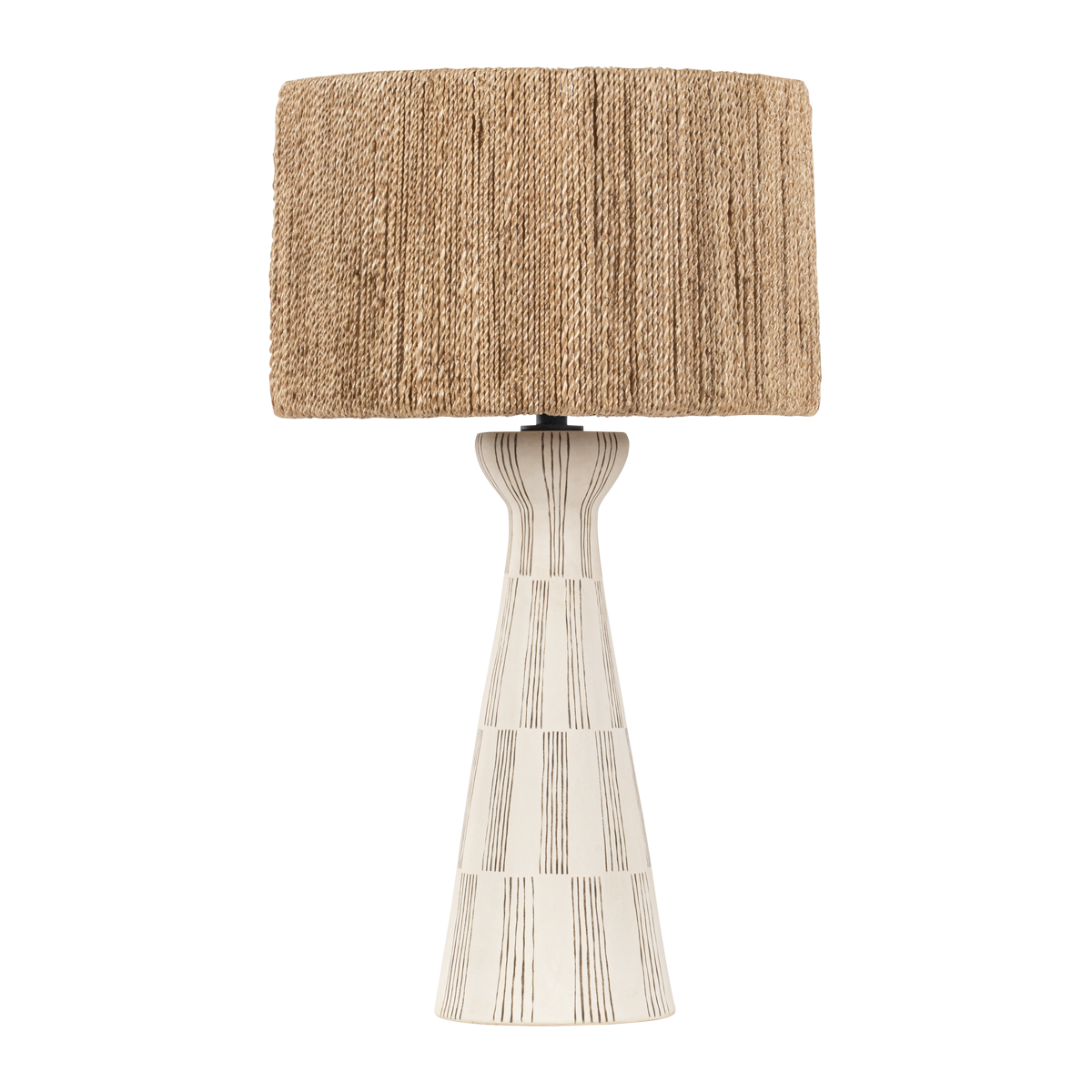 Palma TABLE LAMP with Patina Brass/Ceramic Graphic White Finish