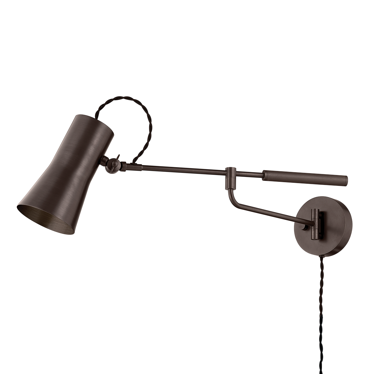 NOVEL Plug-in Sconce with Bronze Finish
