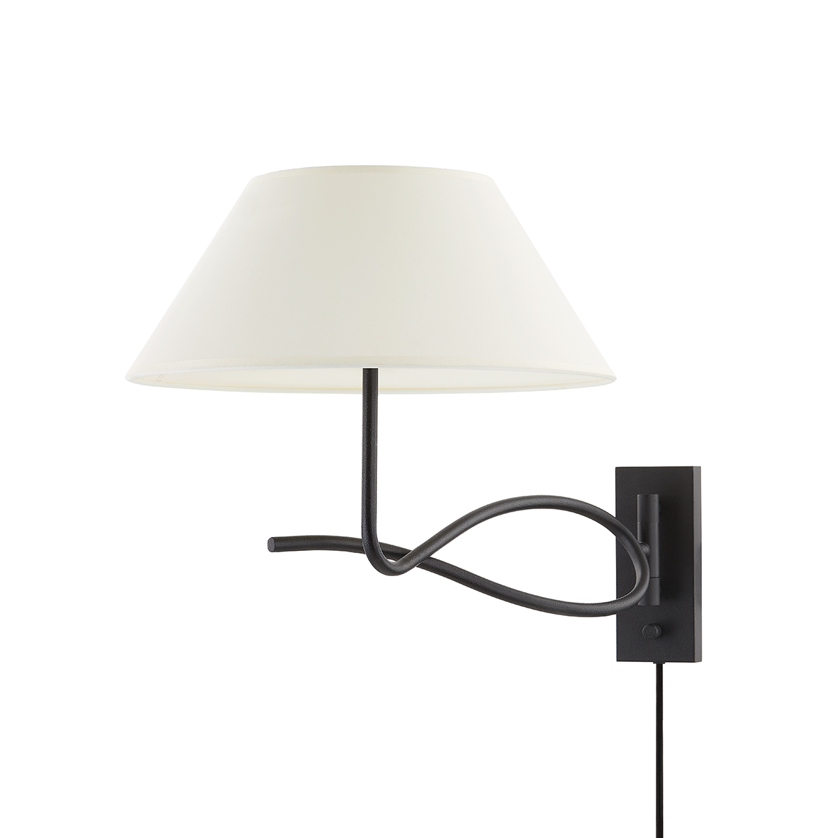 ALAMEDA Plug-in Sconce with FORGED IRON Finish
