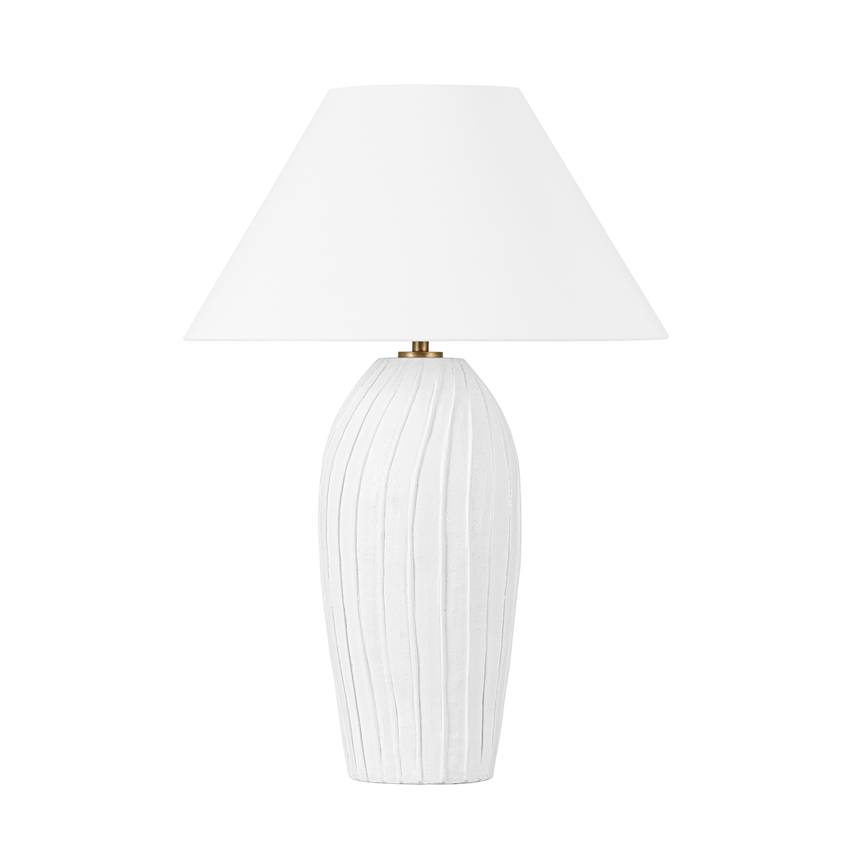 DEACON Table Lamp with PATINA BRASS/CERAMIC LOFT WHITE Finish