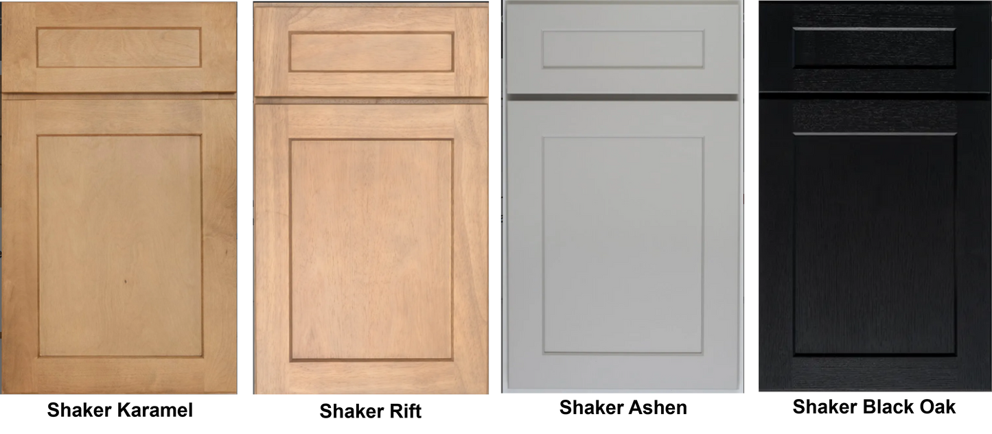 Value-Line Shaker sink base with doors and sink panel