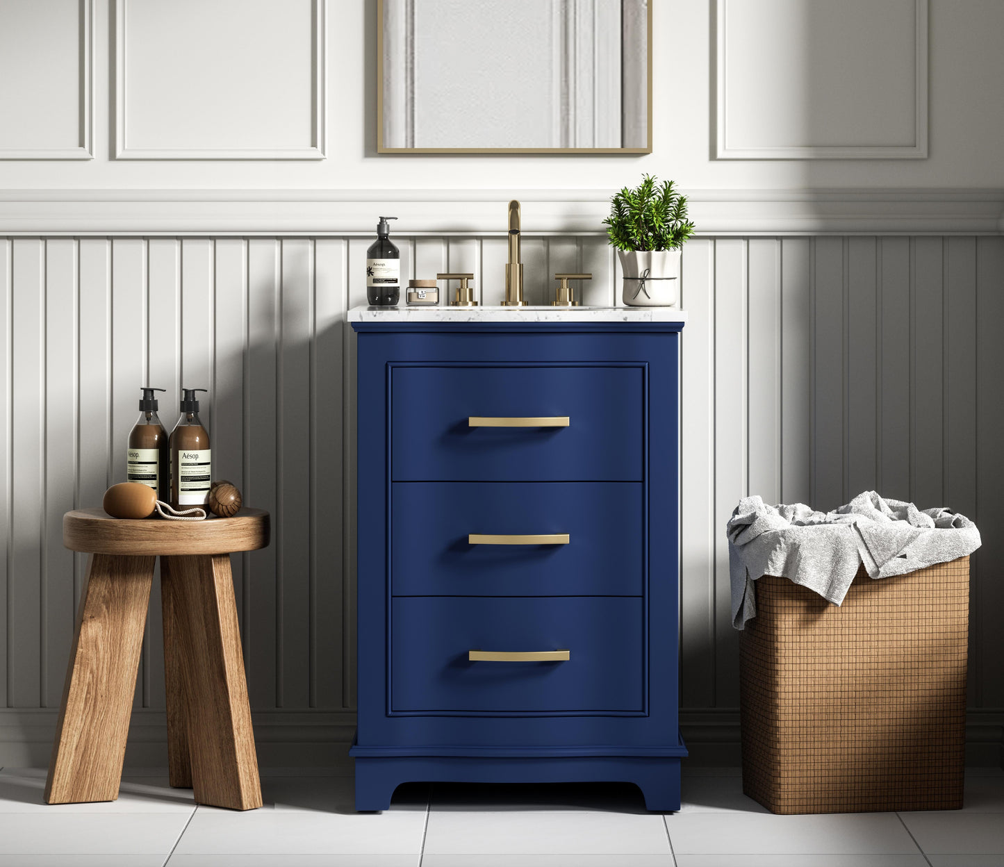 Knox 24 inch Single Bathroom Vanity in Blue