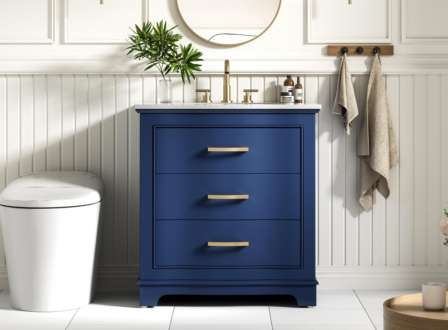 Knox 30 inch Single Bathroom Vanity in Blue