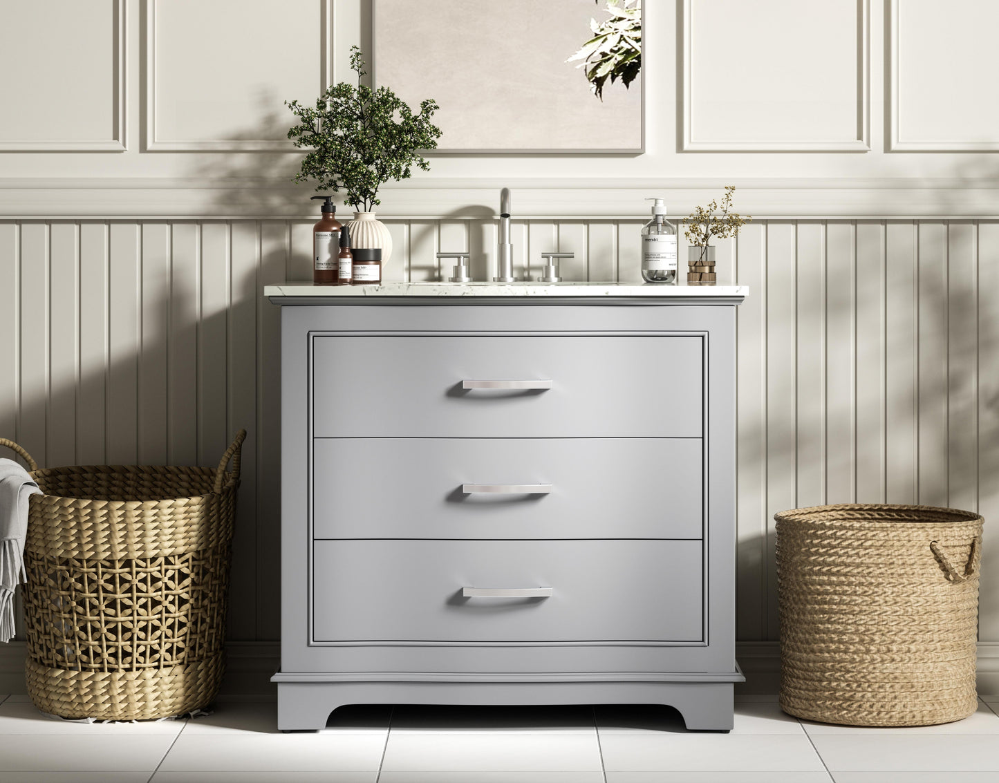 Knox 36 inch Single Bathroom Vanity in Grey