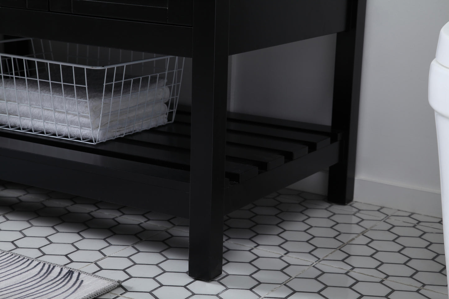 72 inch Double Bathroom Vanity in Black