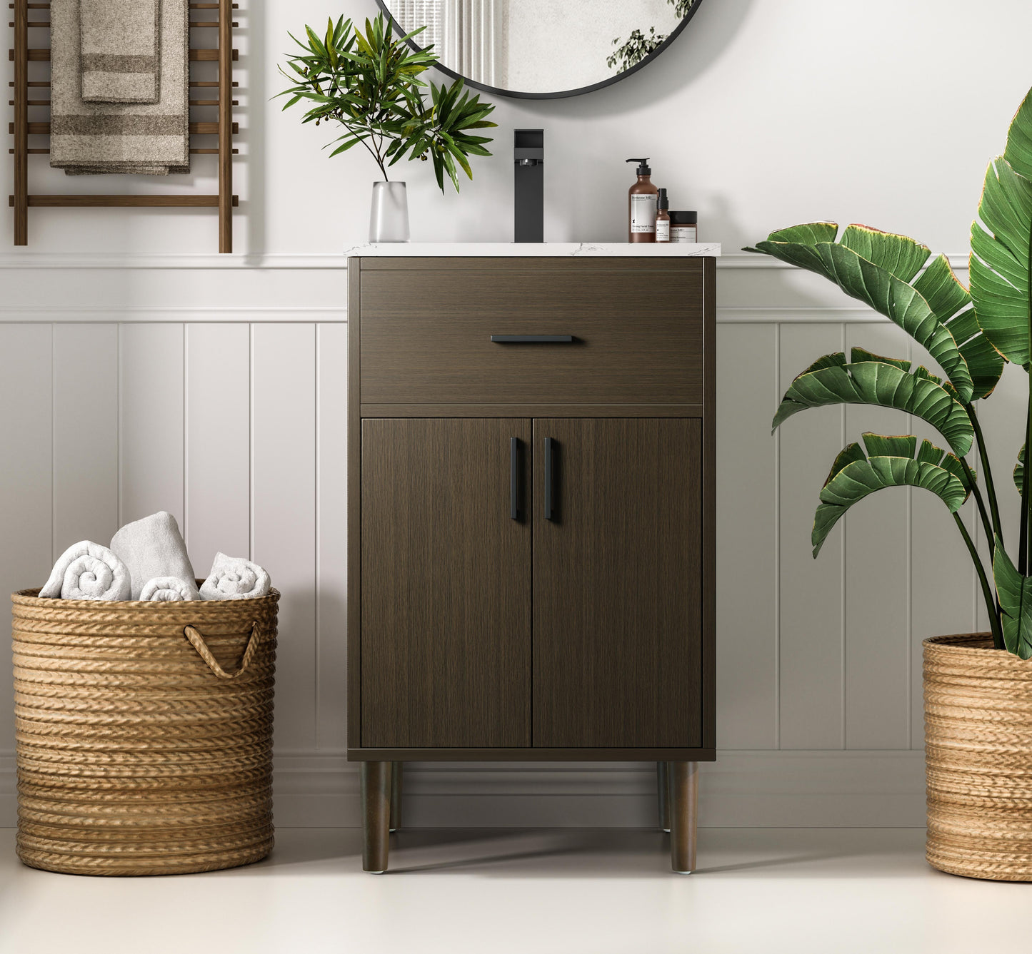 Chandler 20 inch Single Bathroom Vanity in Mocha Brown