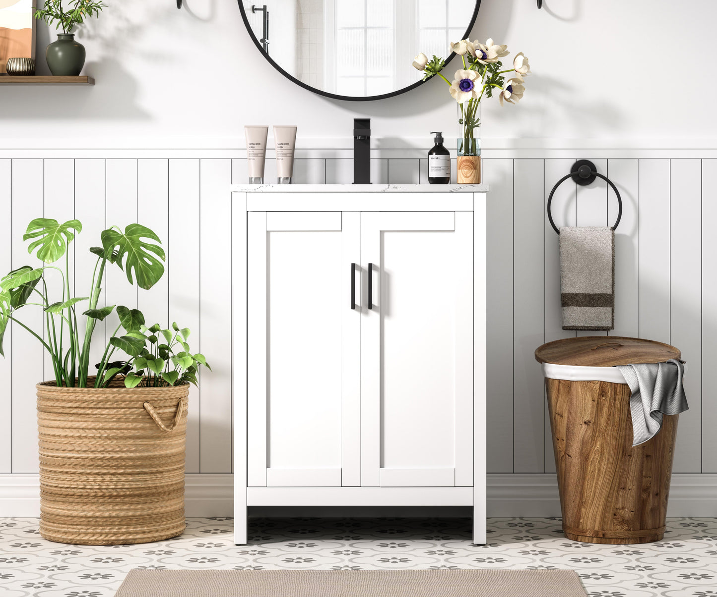 Finnley 24 inch Single Bathroom Vanity in White