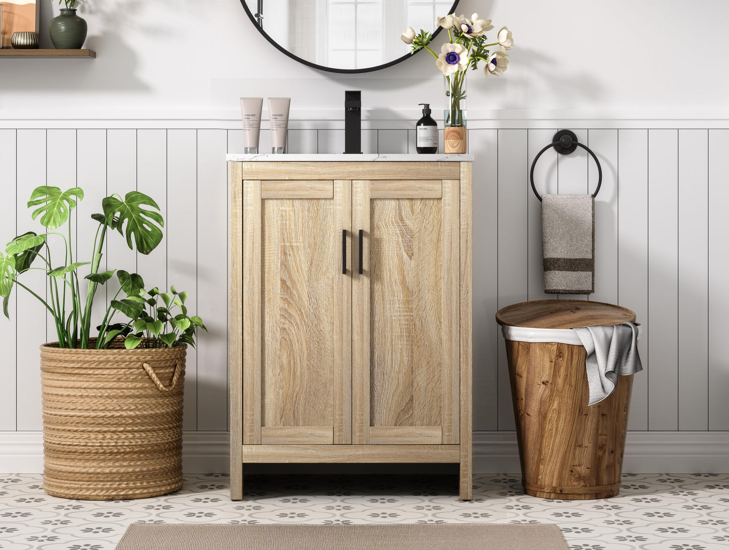 Finnley 24 inch Single Bathroom Vanity in Mango Wood