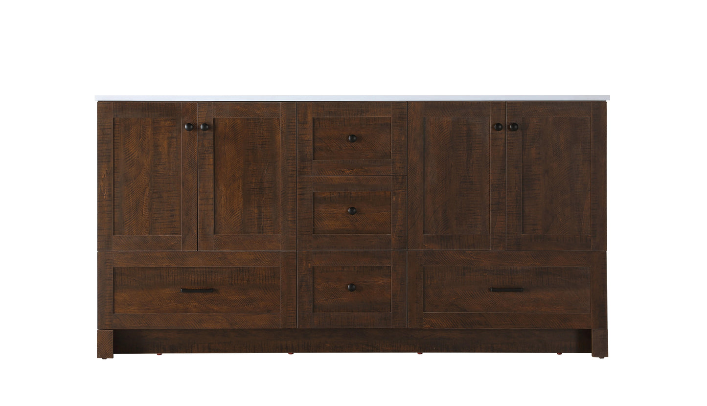 66 inch Double Bathroom Vanity In Expresso