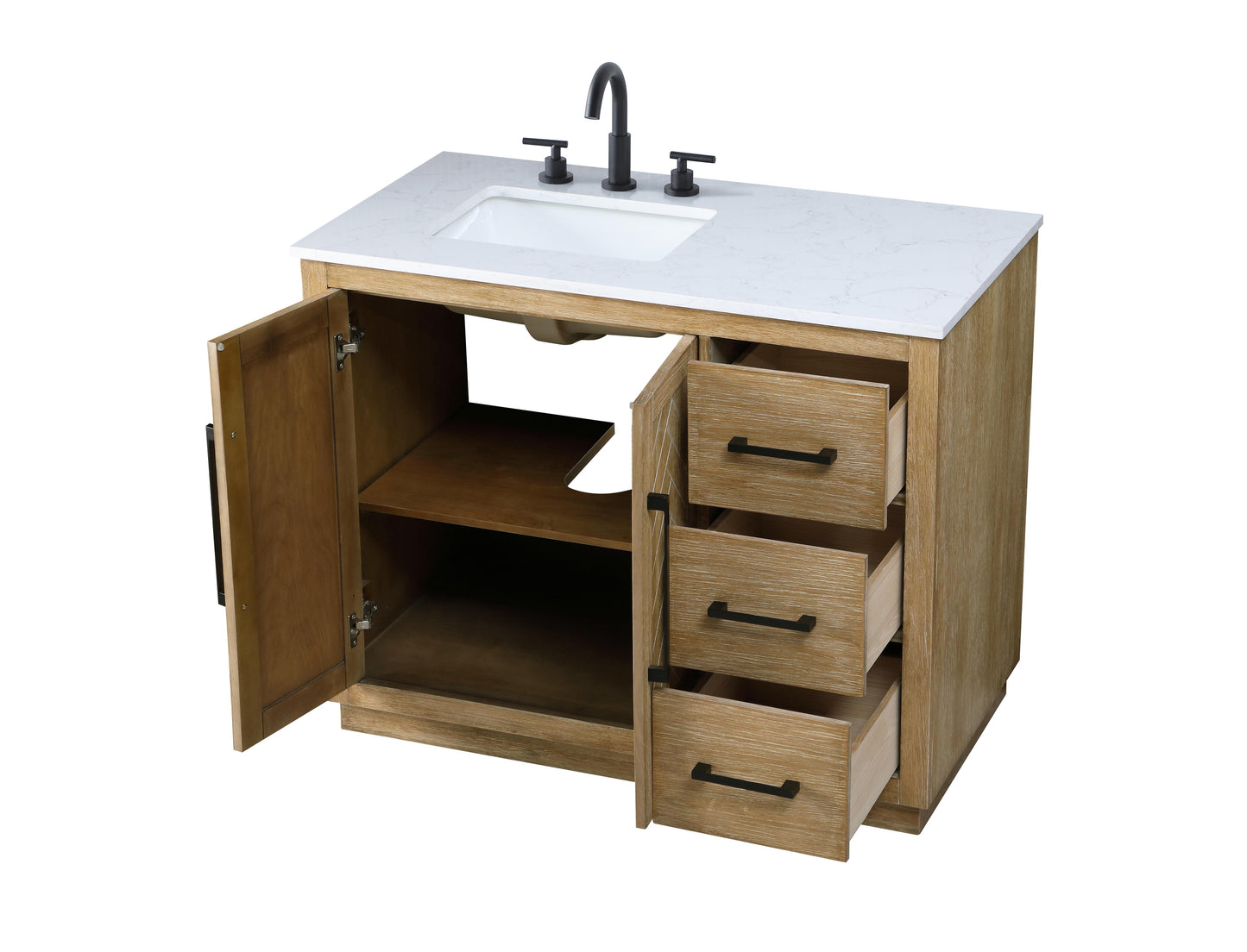 42 inch Single Bathroom Vanity in Linen Oak