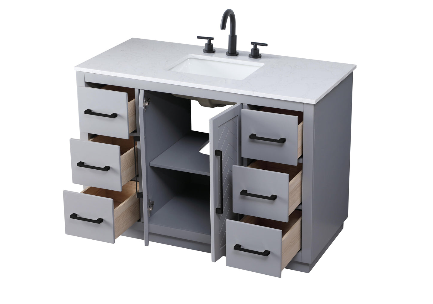 48 inch Single Bathroom Vanity in Grey
