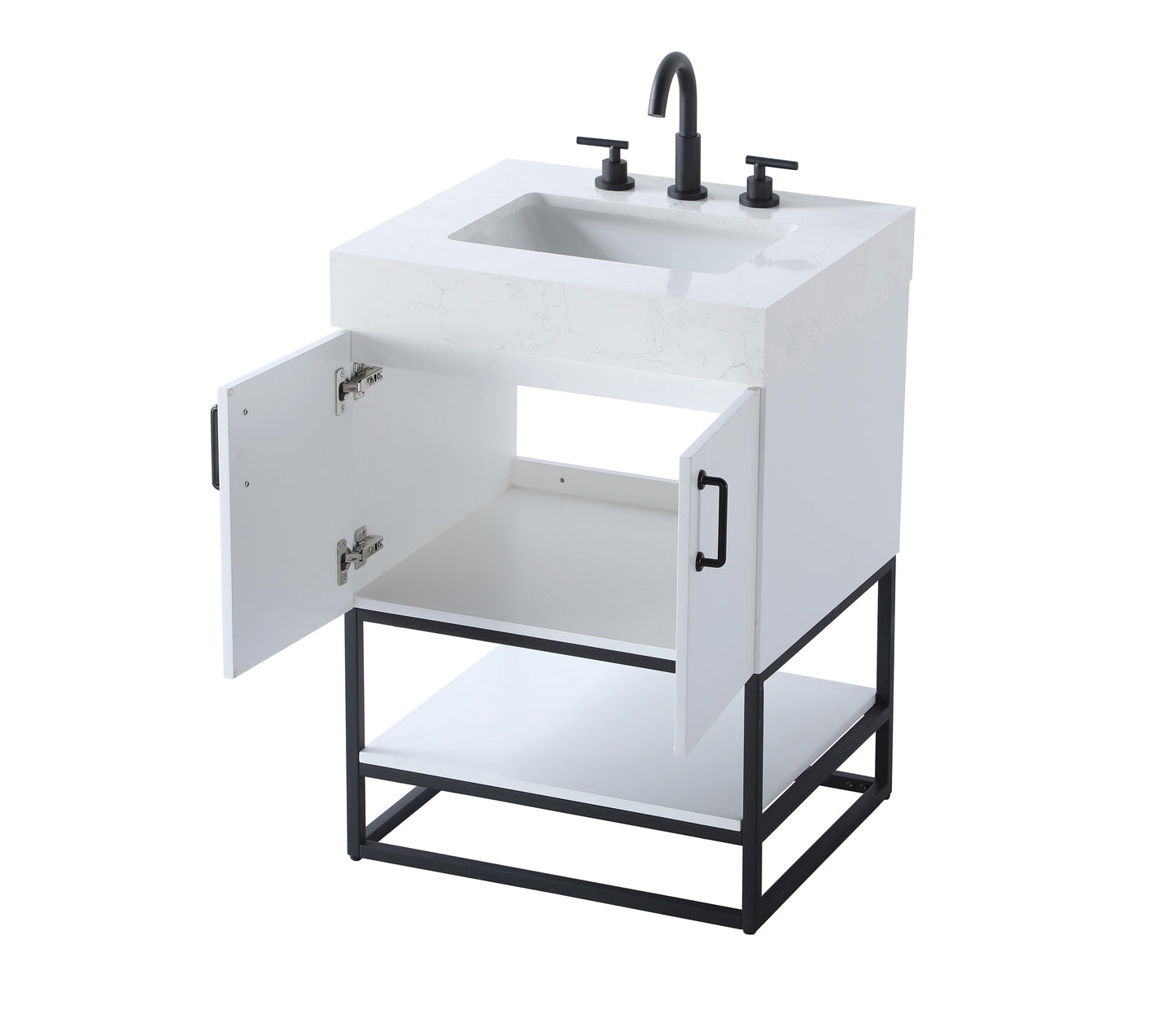 24 inch Single Bathroom Vanity in White