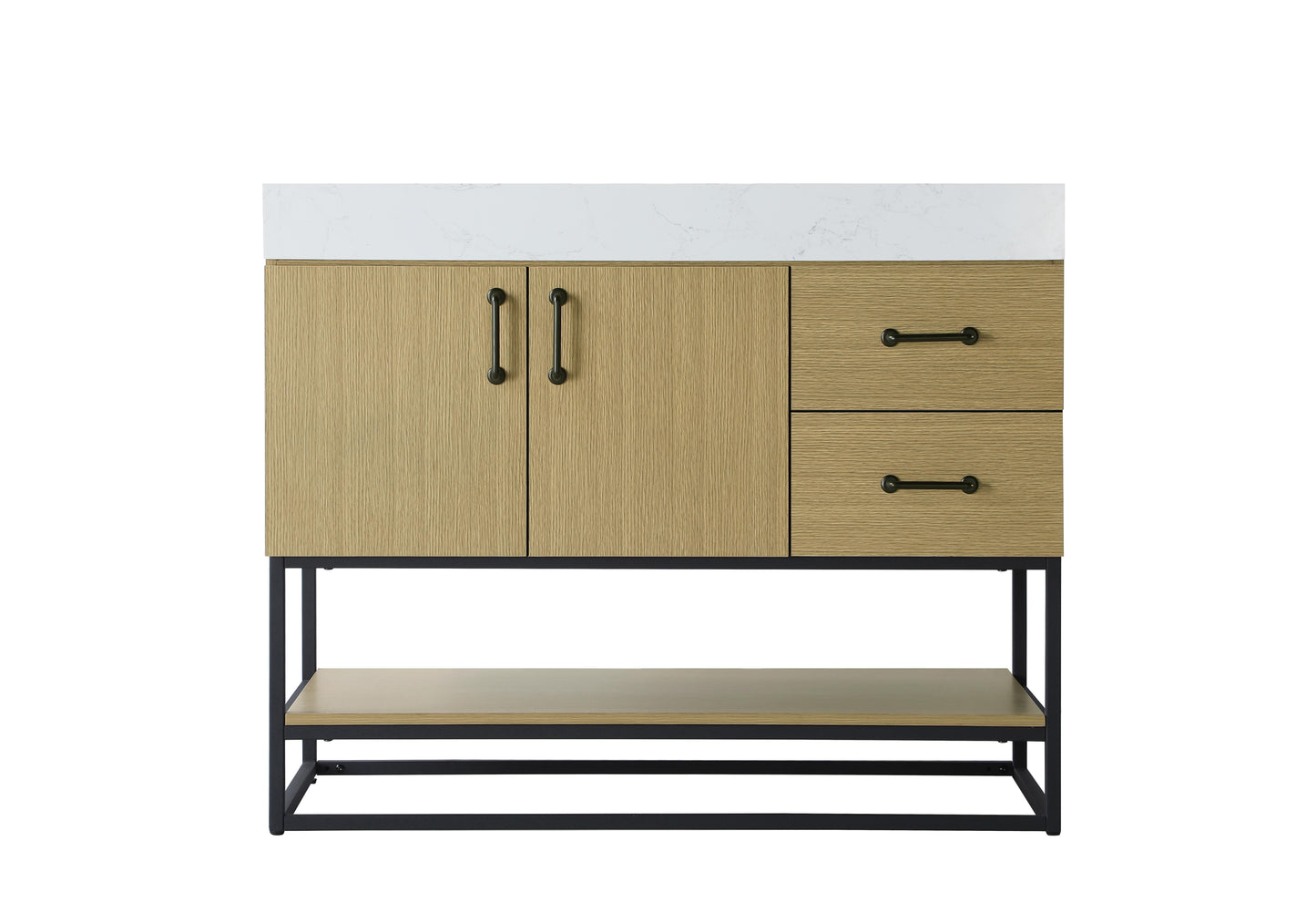 42 inch Single Bathroom Vanity in Honey Brown