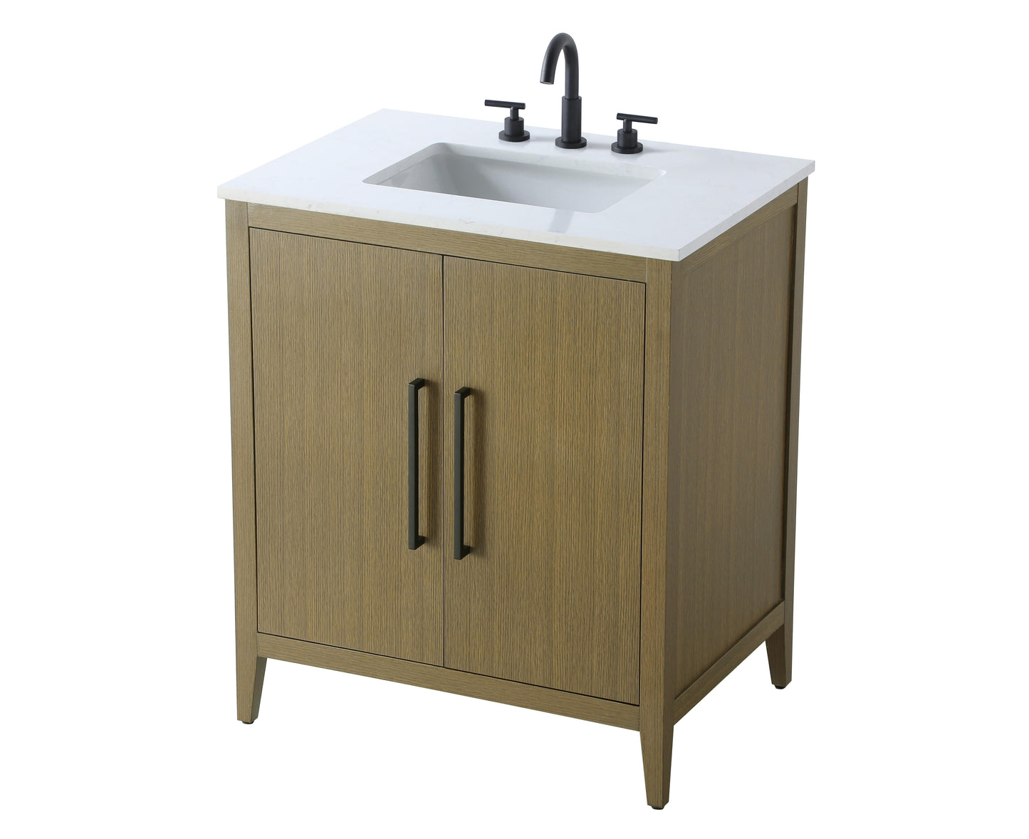 30 Inch Single Bathroom Vanity In Chestnut Brown
