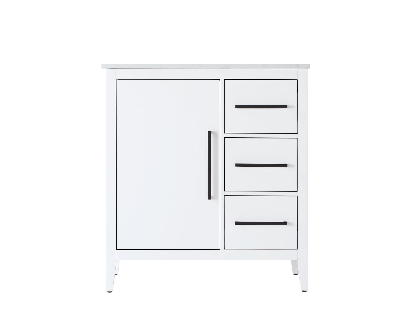 32 Inch Single Bathroom Vanity In White
