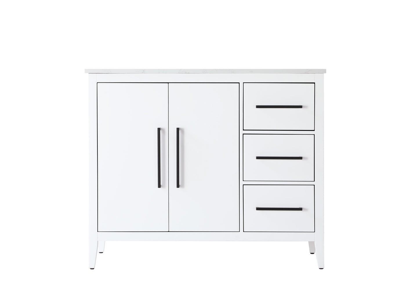 42 Inch Single Bathroom Vanity In White