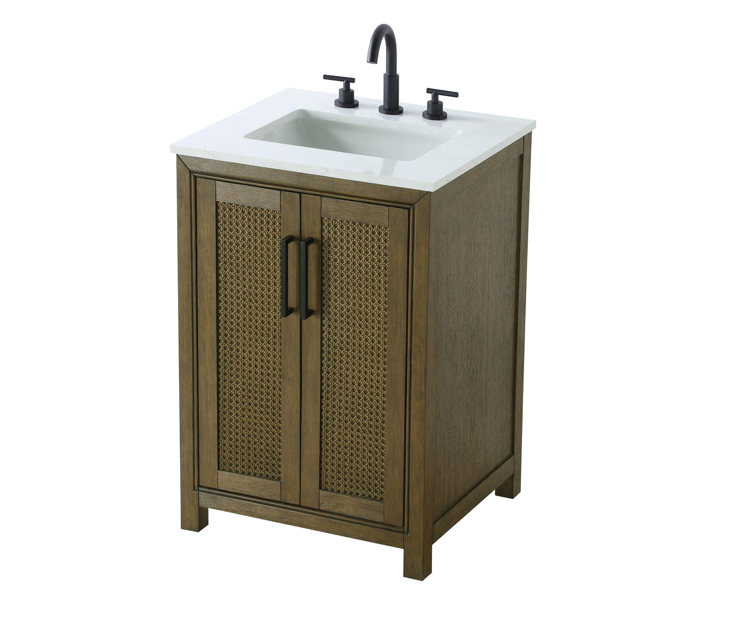 24 Inch Single Bathroom Vanity In Hazel Oak