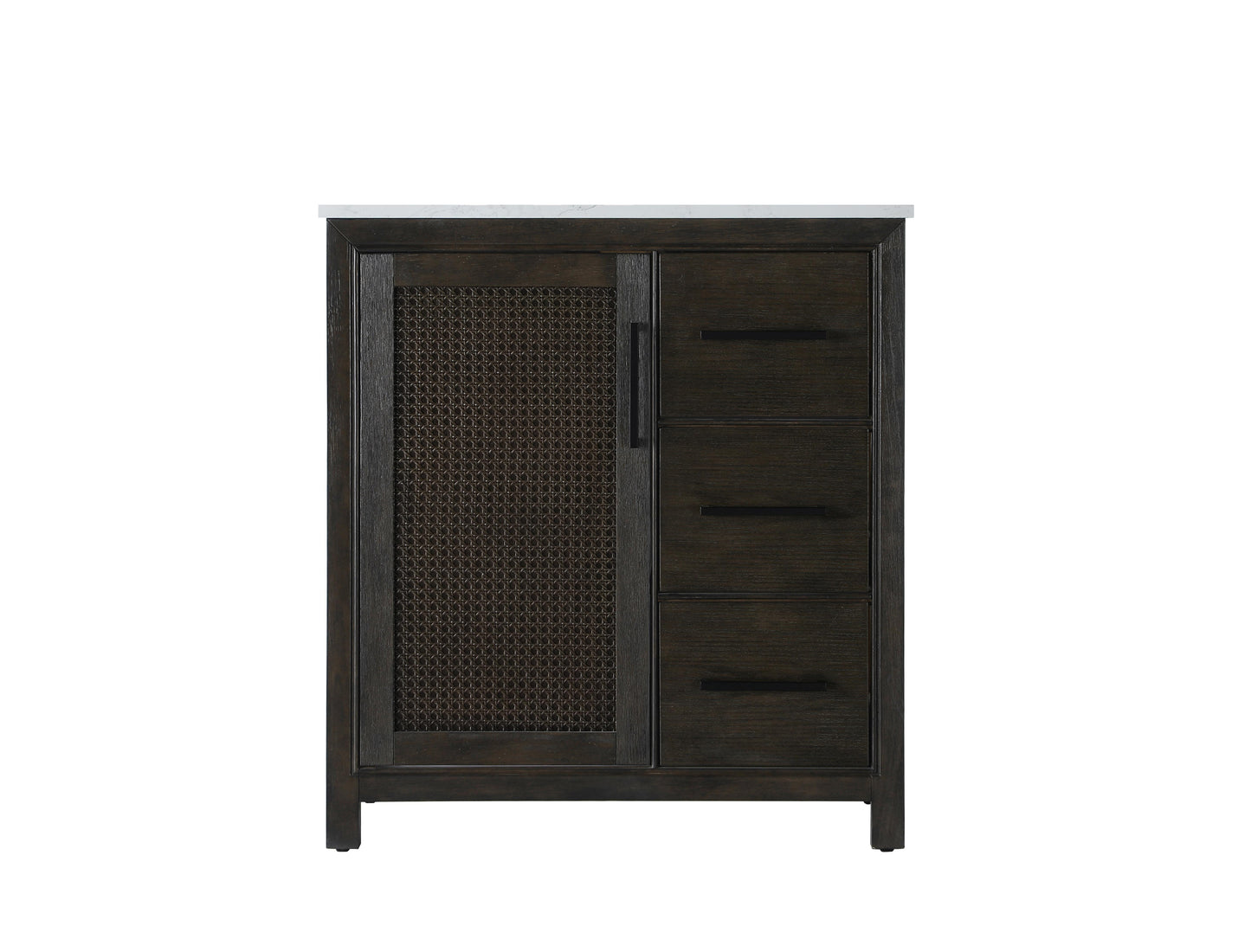 32 Inch Single Bathroom Vanity In Chocolate Oak