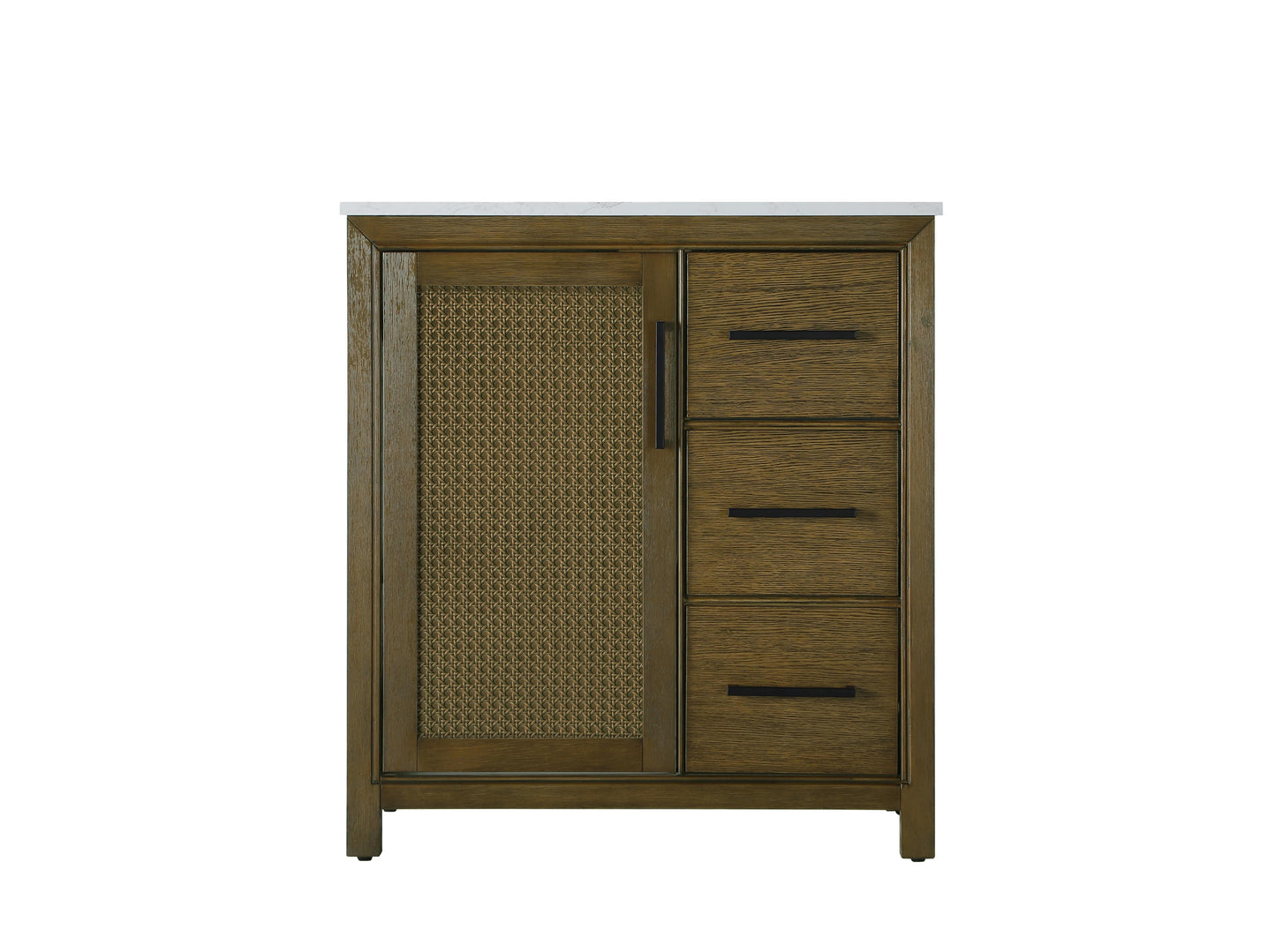 32 Inch Single Bathroom Vanity In Hazel Oak