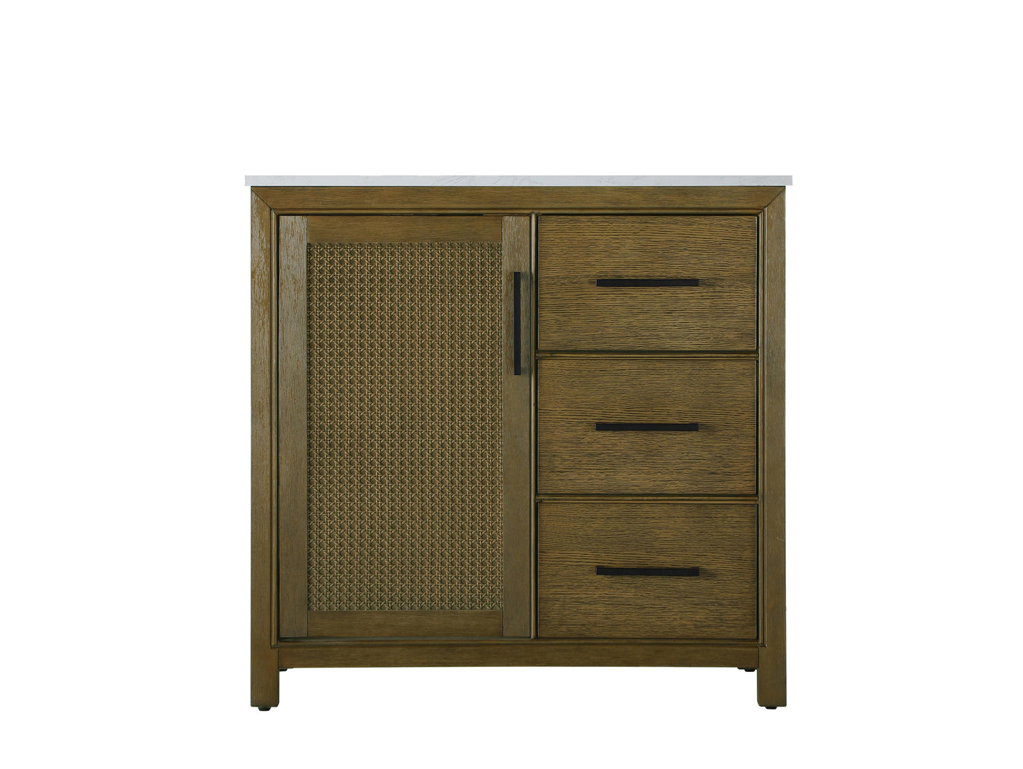 36 Inch Single Bathroom Vanity In Hazel Oak