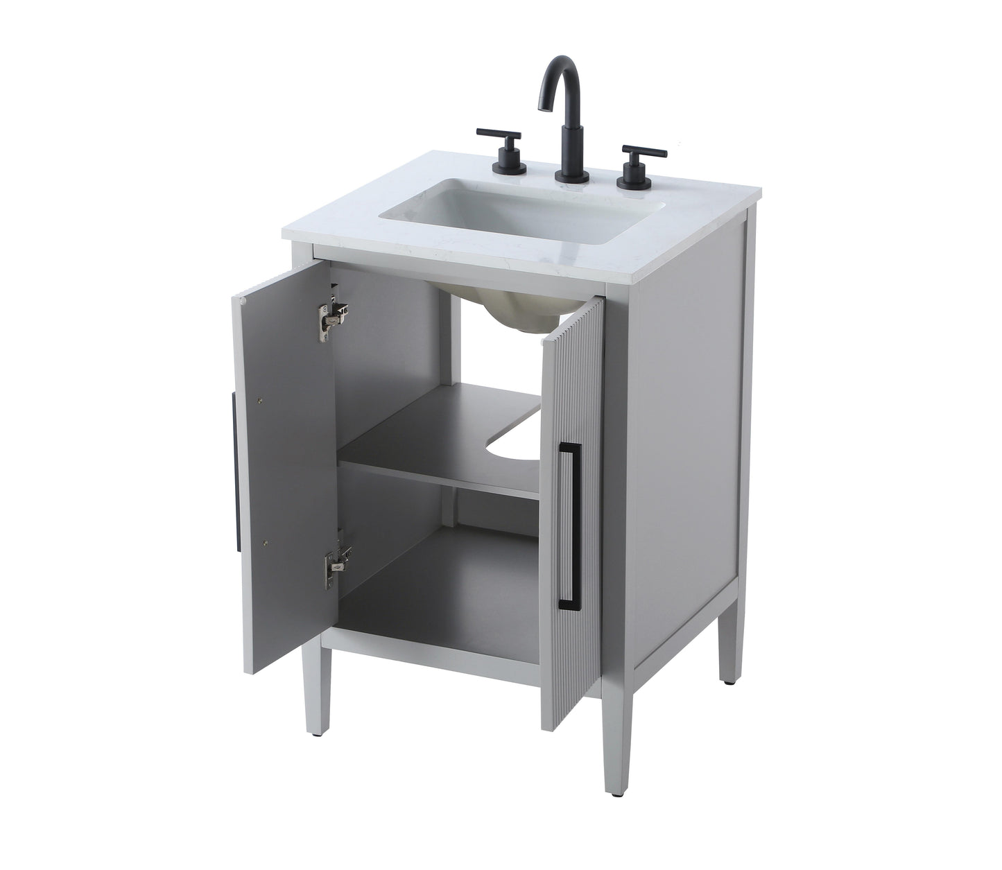 24 inch Single Bathroom Vanity in Grey