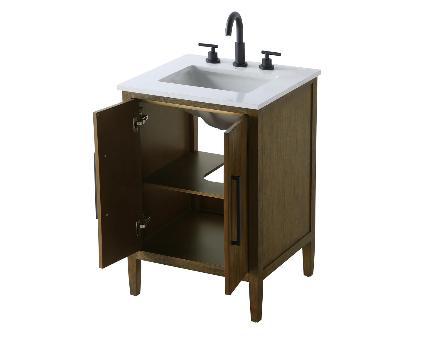 24 inch Single Bathroom Vanity in Hazel Oak