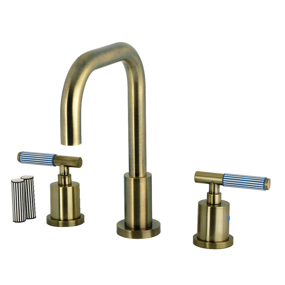 Verona Widespread Bathroom Faucet in Antique Brass