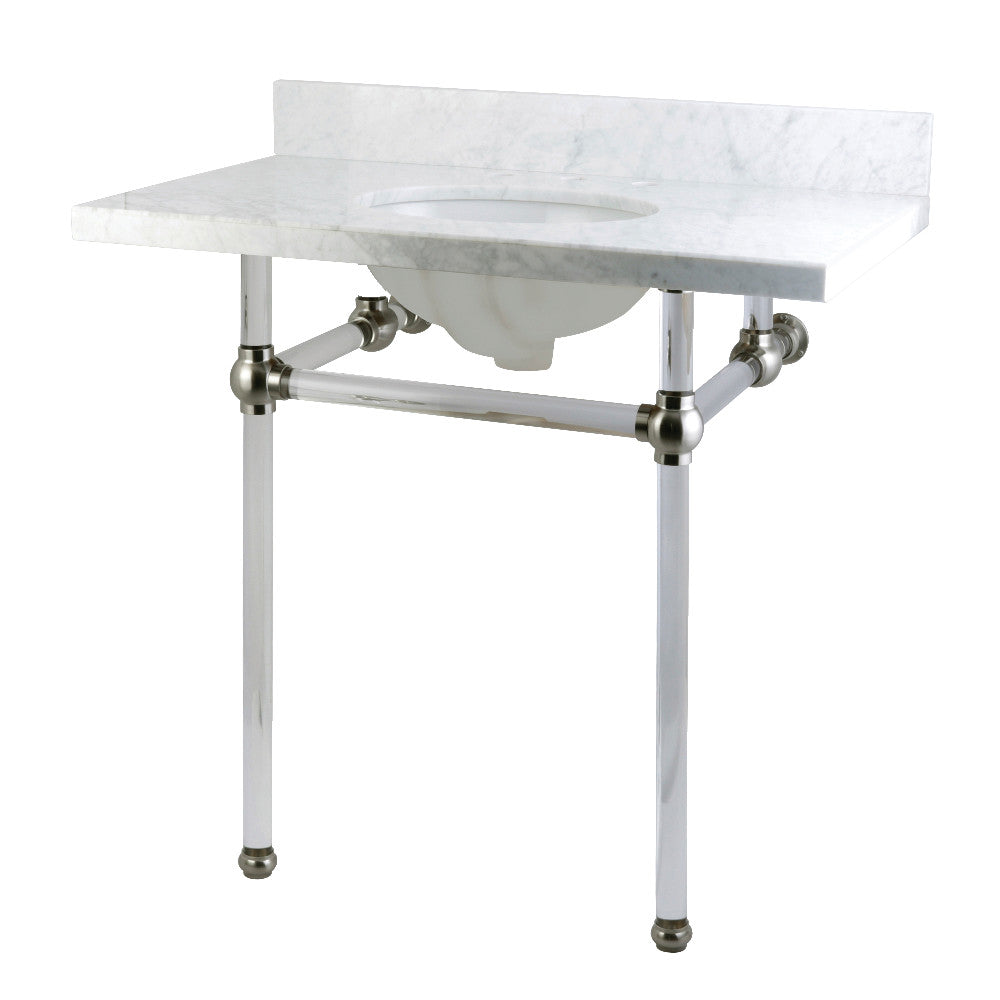 Templeton 36 Inch Console Sink in Carrara Marble