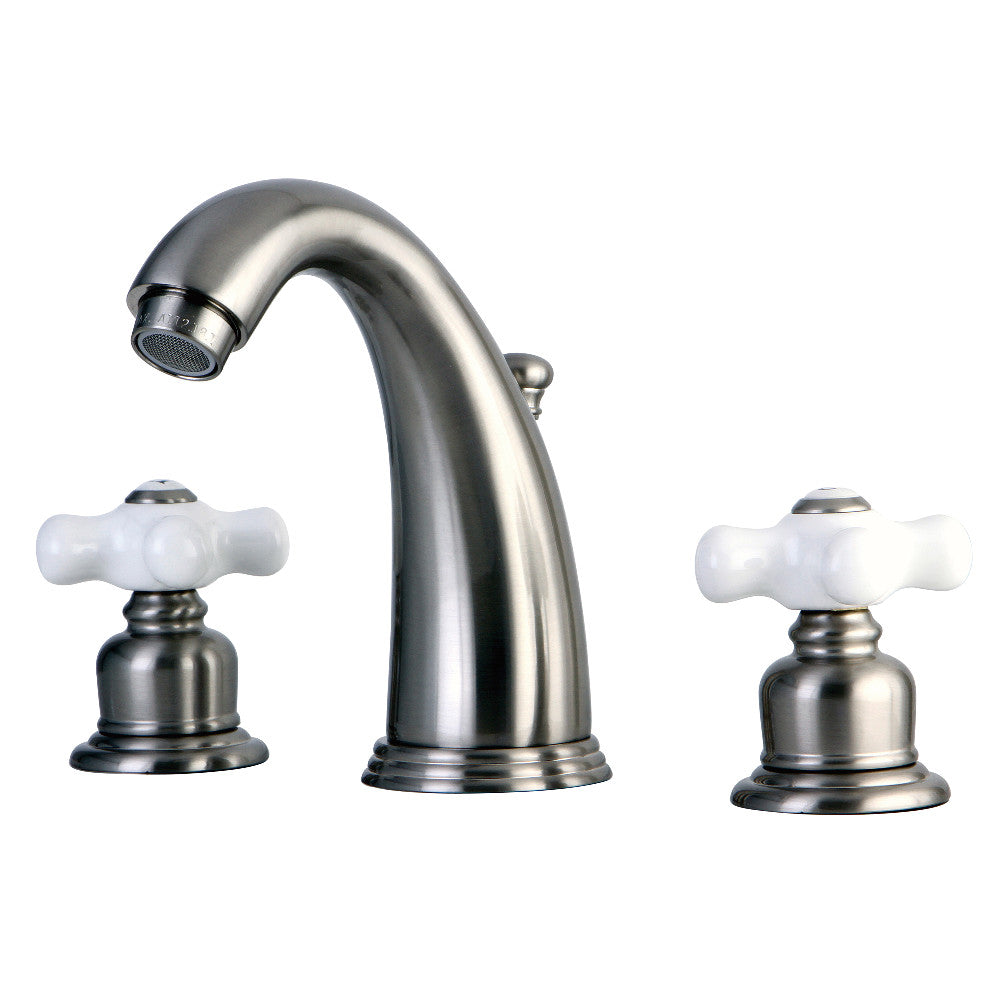 Victorian Widespread Bathroom Faucet in Brushed Nickel