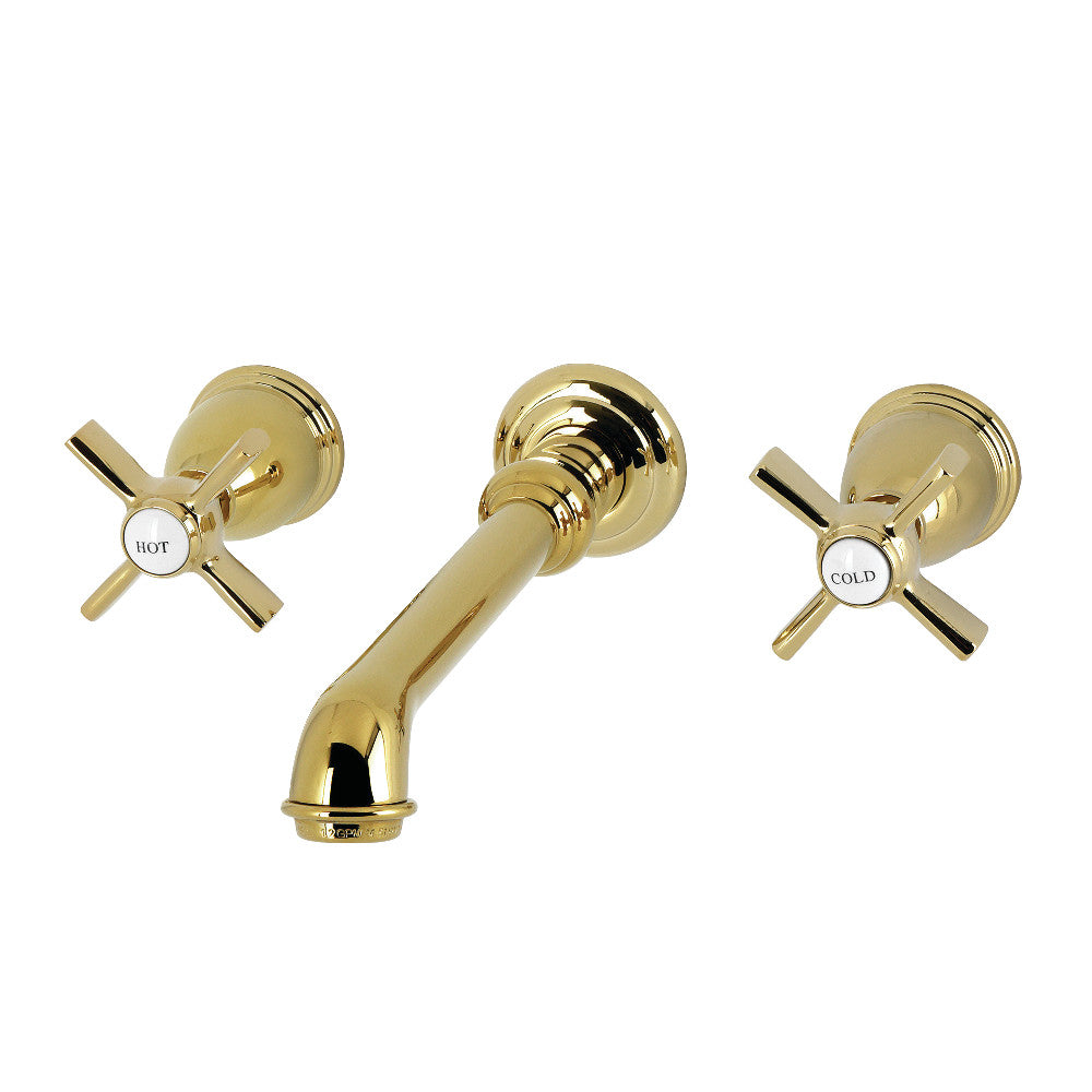 Millennium Wall-Mount Bathroom Faucet in Polished Brass