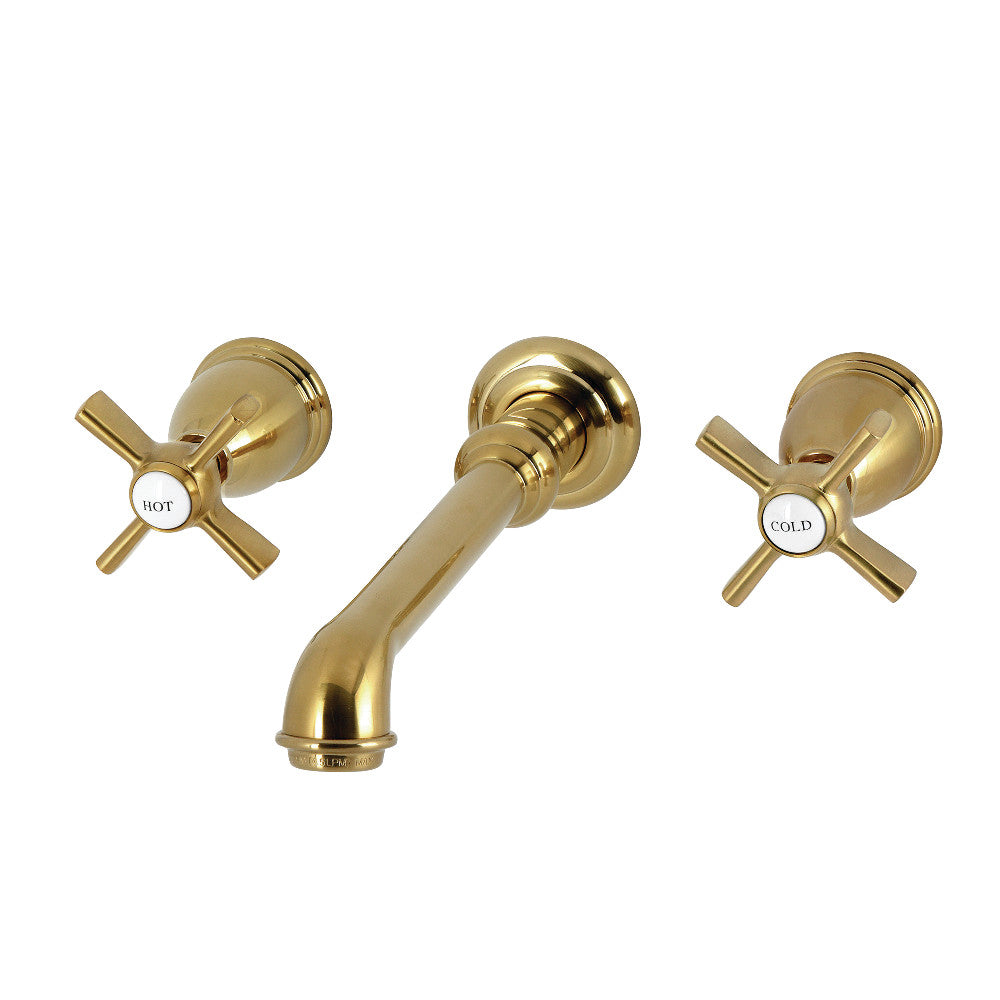 Millennium Wall-Mount Bathroom Faucet in Brushed Brass