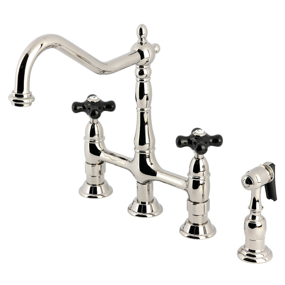 Duchess Bridge Kitchen Faucet in Polished Nickel