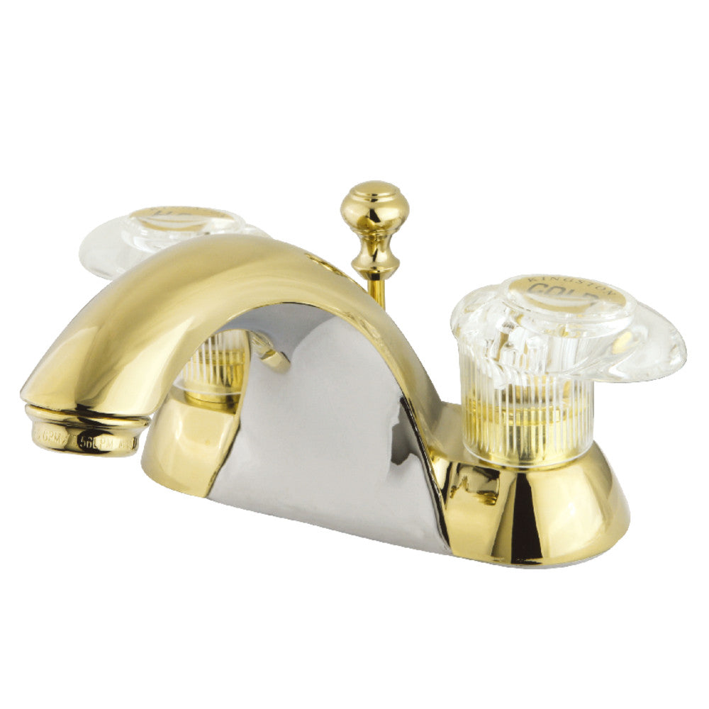 Naples 4 Inch Centerset Bathroom Faucet in Polished Brass