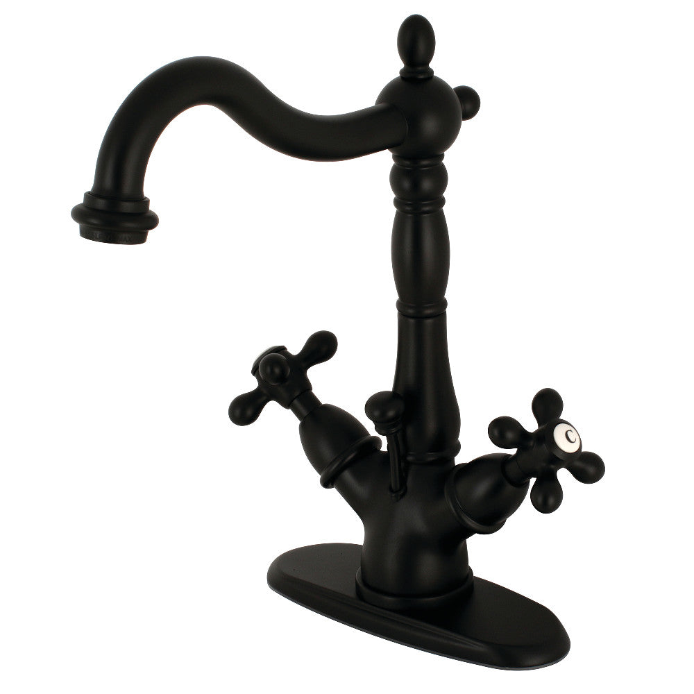 Heritage 4 Inch Centerset Bathroom Faucet in Matte Black