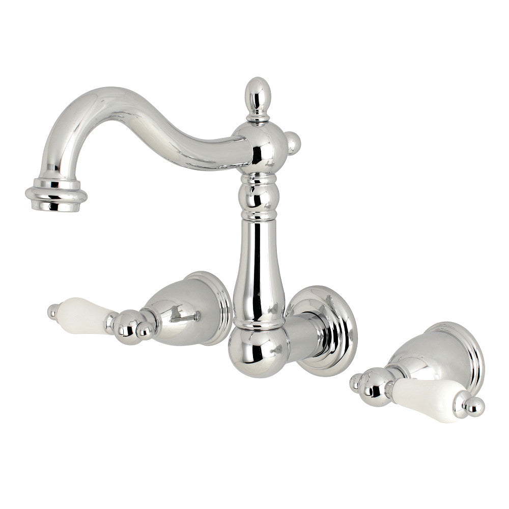 Heritage Wall-Mount Bathroom Faucet in Polished Chrome