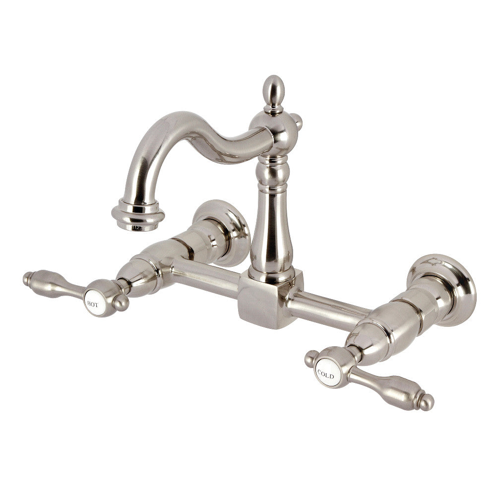 Tudor Wall Mount Kitchen Faucet in Brushed Nickel