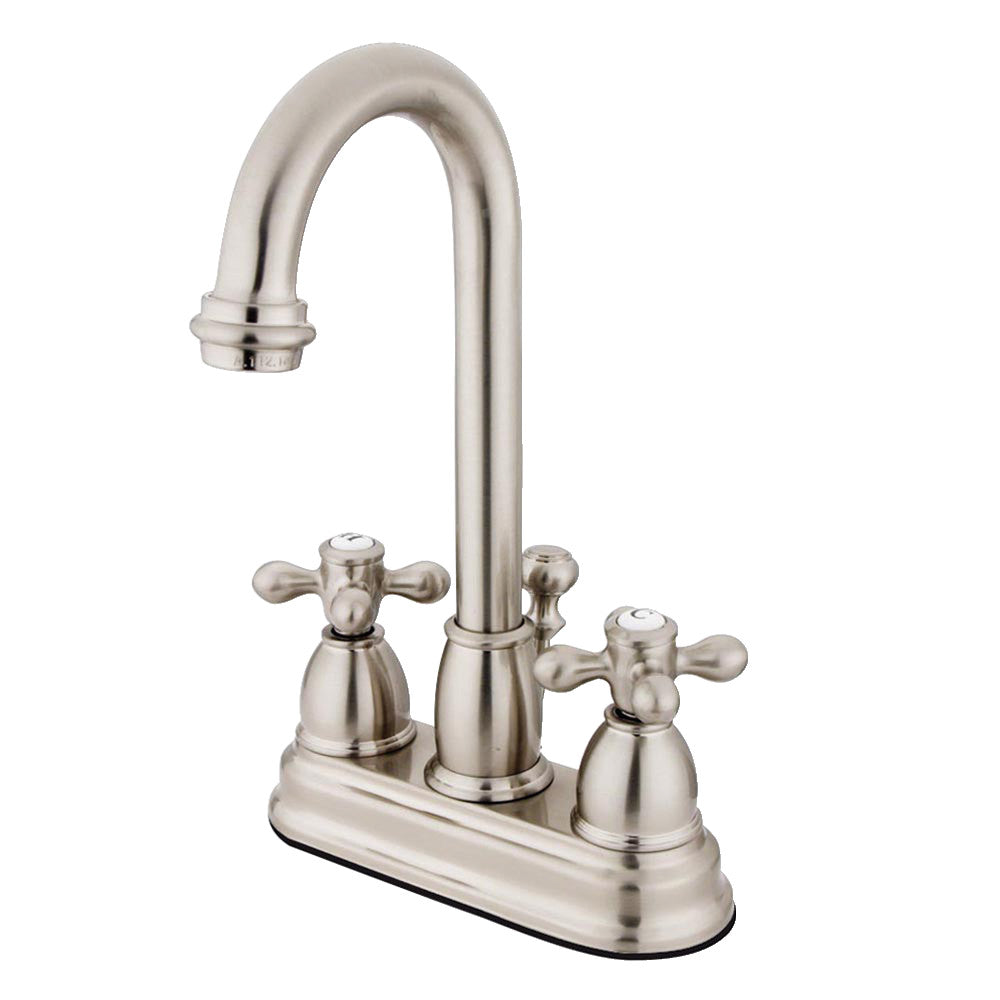Restoration 4 Inch Centerset Bathroom Faucet in Brushed Nickel