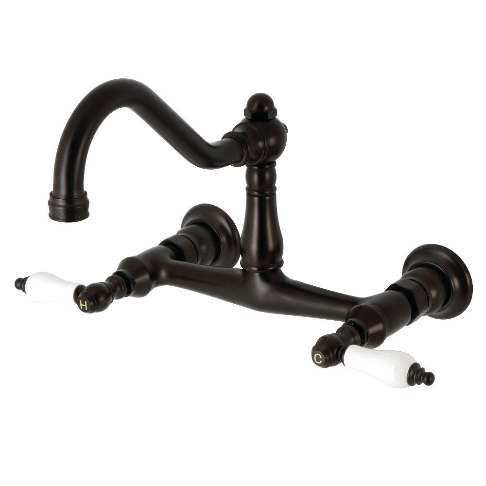 Vintage Wall-Mount Bathroom Faucet in Oil Rubbed Bronze