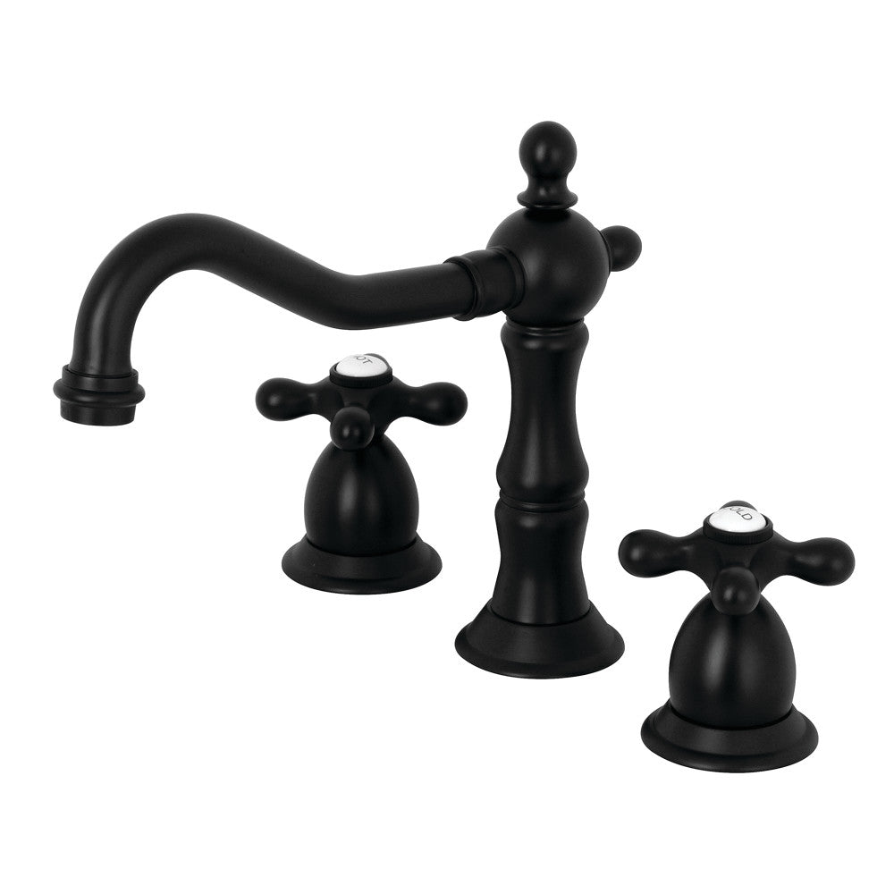 Heritage Widespread Bathroom Faucet in Matte Black