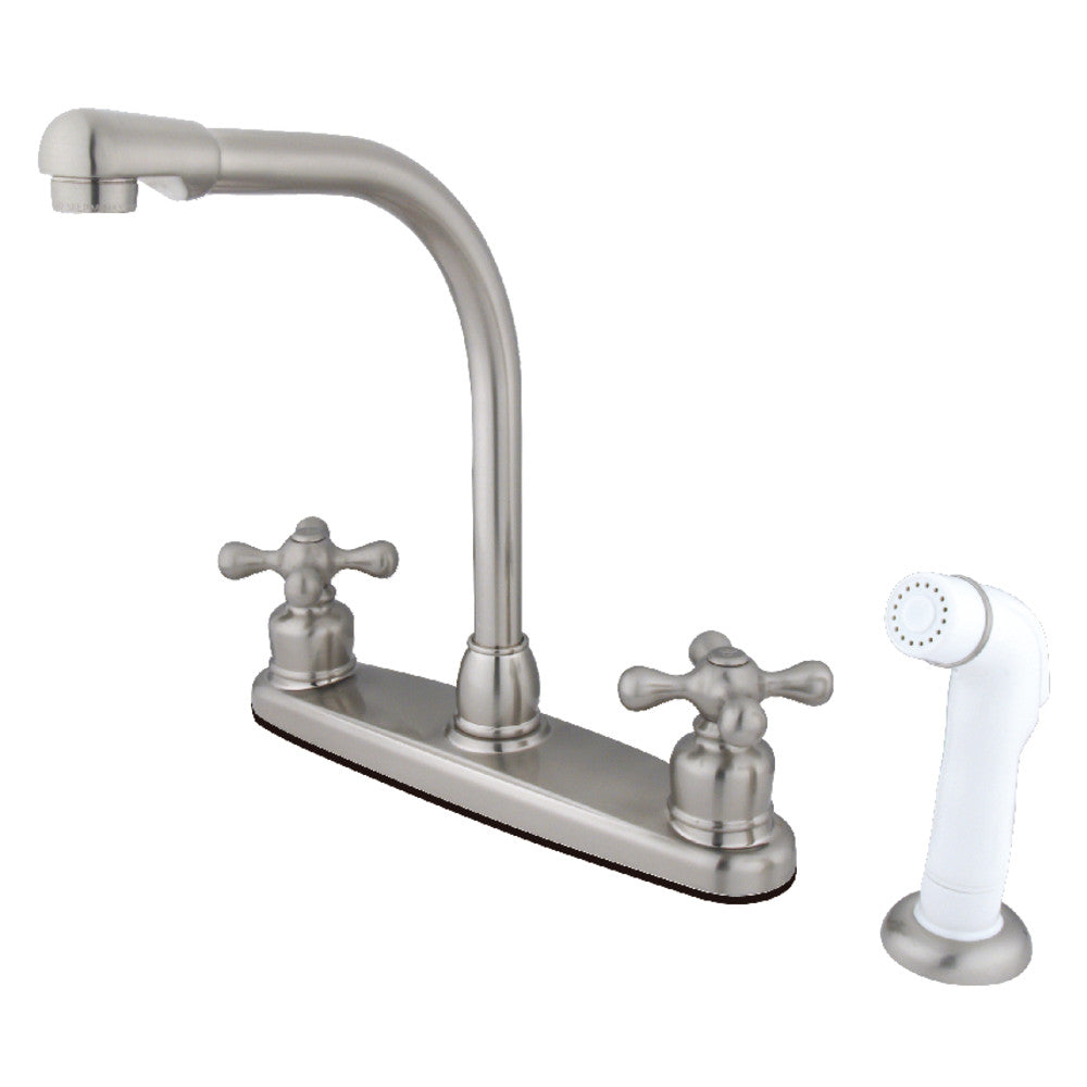 Victorian Centerset Kitchen Faucet in Brushed Nickel