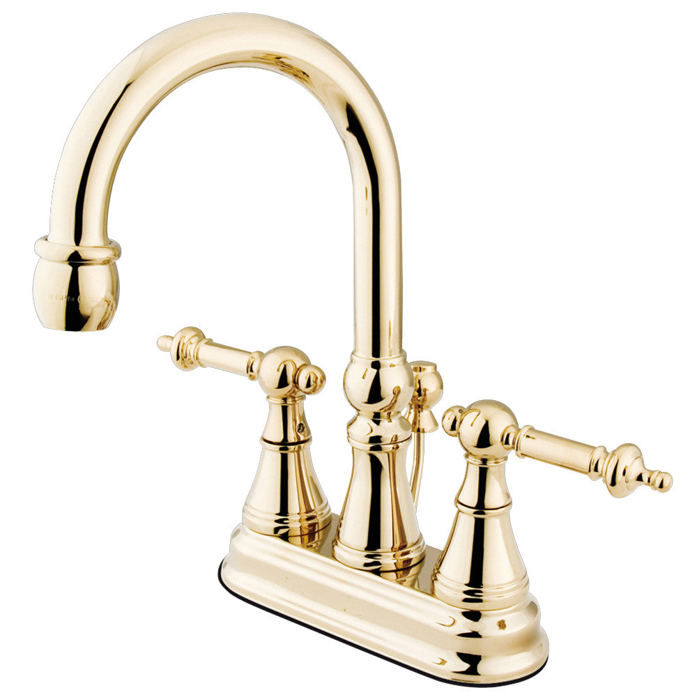 Templeton 4 Inch Centerset Bathroom Faucet in Polished Brass