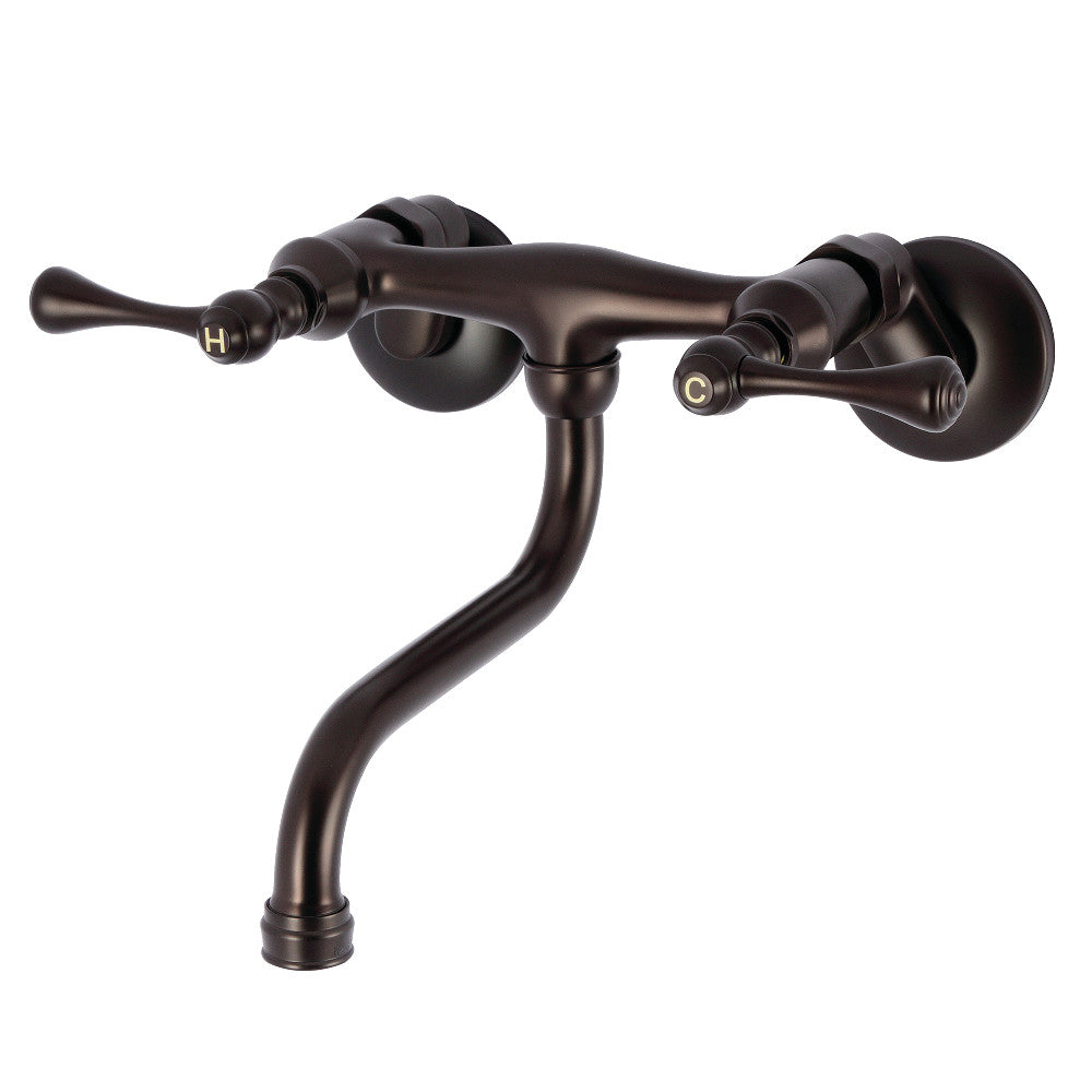 Kingston Wall-Mount Bathroom Faucet in Oil Rubbed Bronze