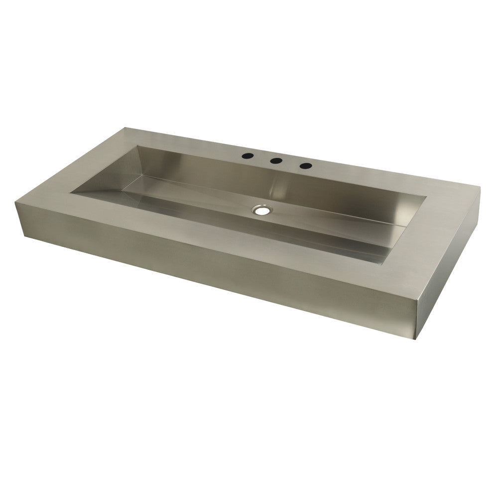 Kingston Commercial 49 Inch Console Sink in Brushed Stainless
