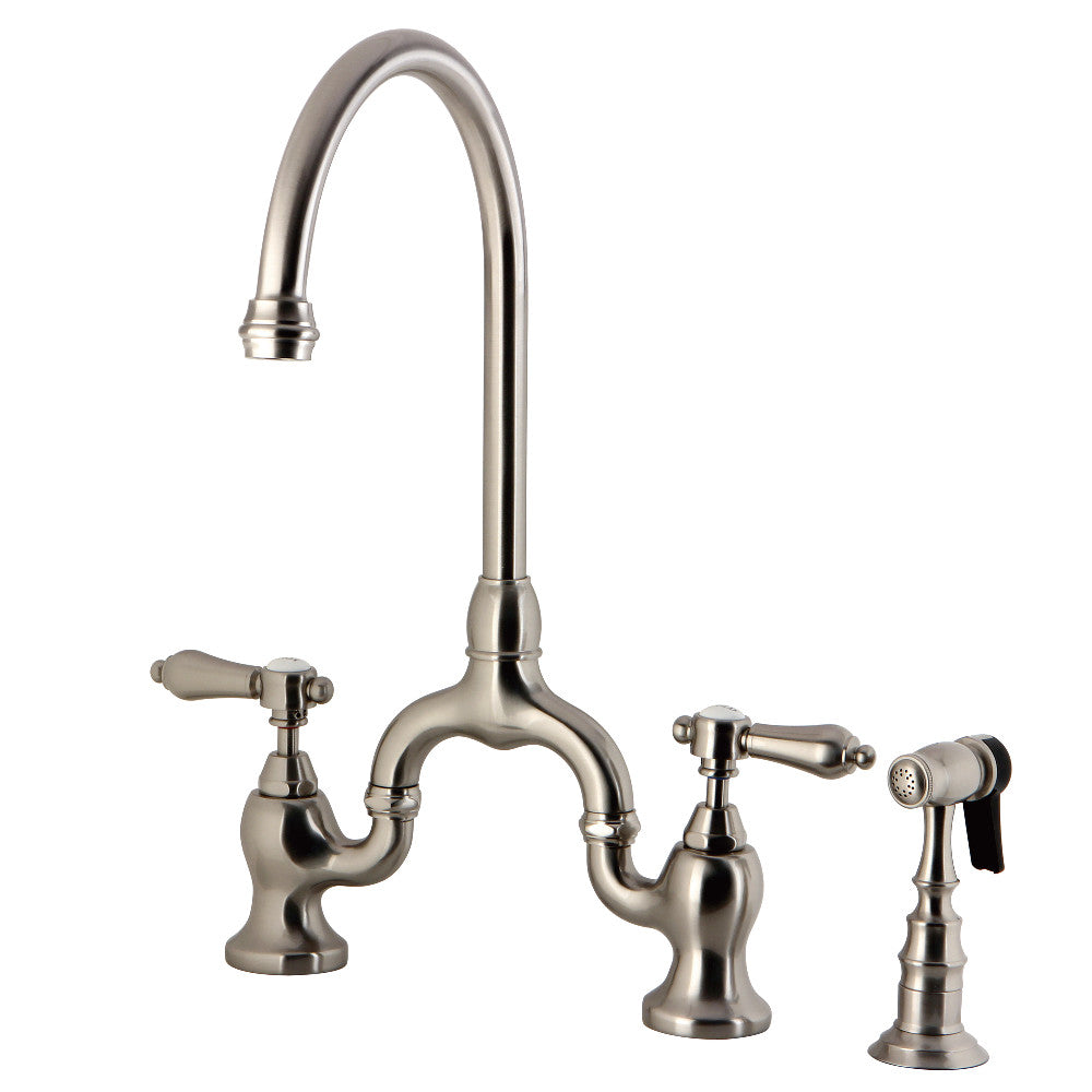 Heirloom Bridge Kitchen Faucet in Brushed Nickel