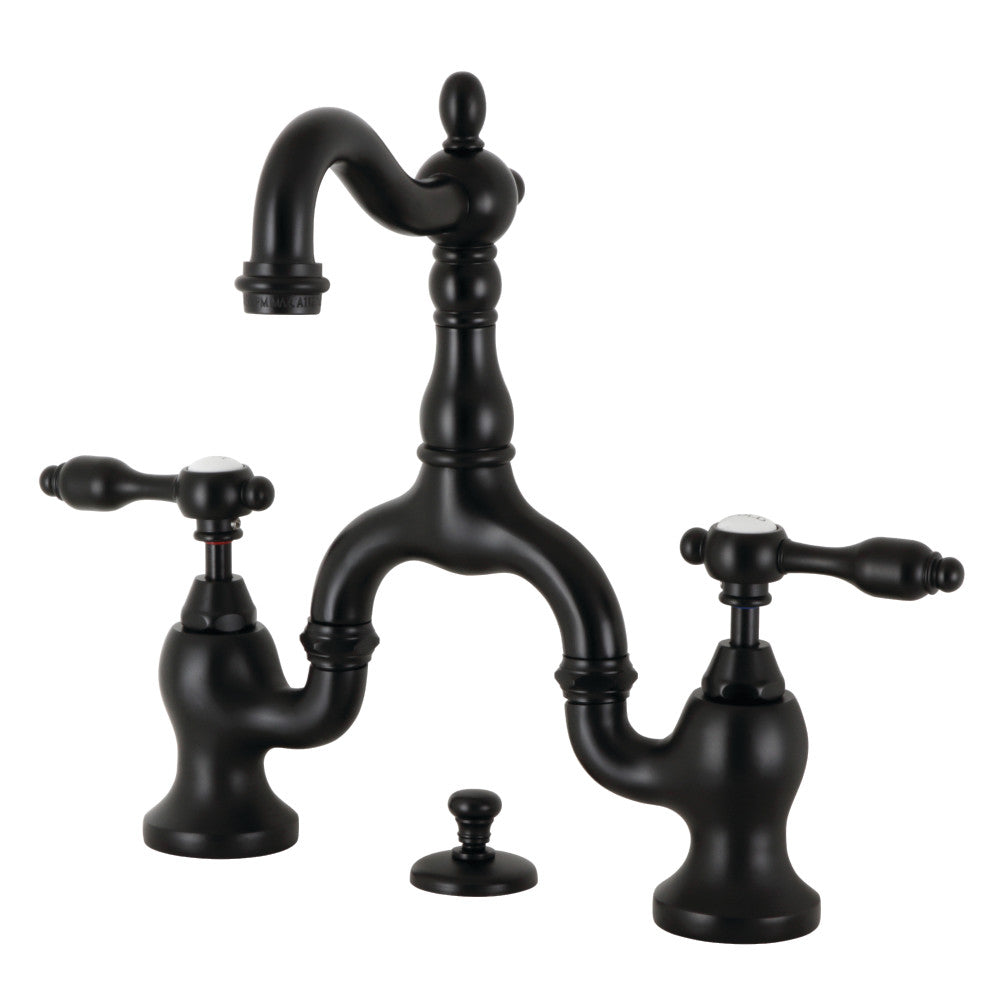 Tudor Bridge Bathroom Faucet in Matte Black