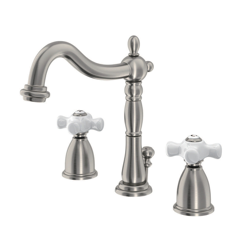 Heritage Widespread Bathroom Faucet in Brushed Nickel