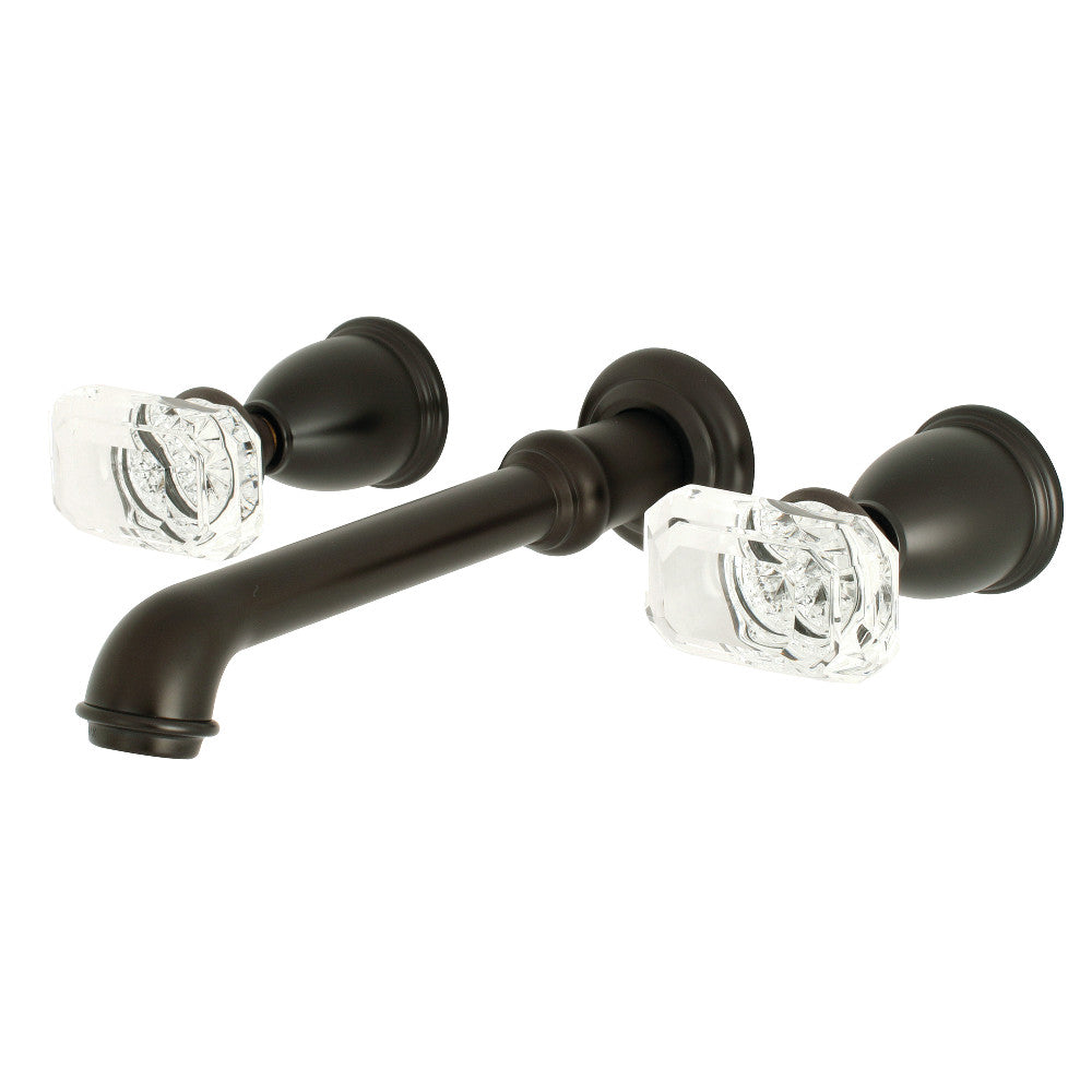 Krystal Onyx Wall-Mount Bathroom Faucet in Oil Rubbed Bronze