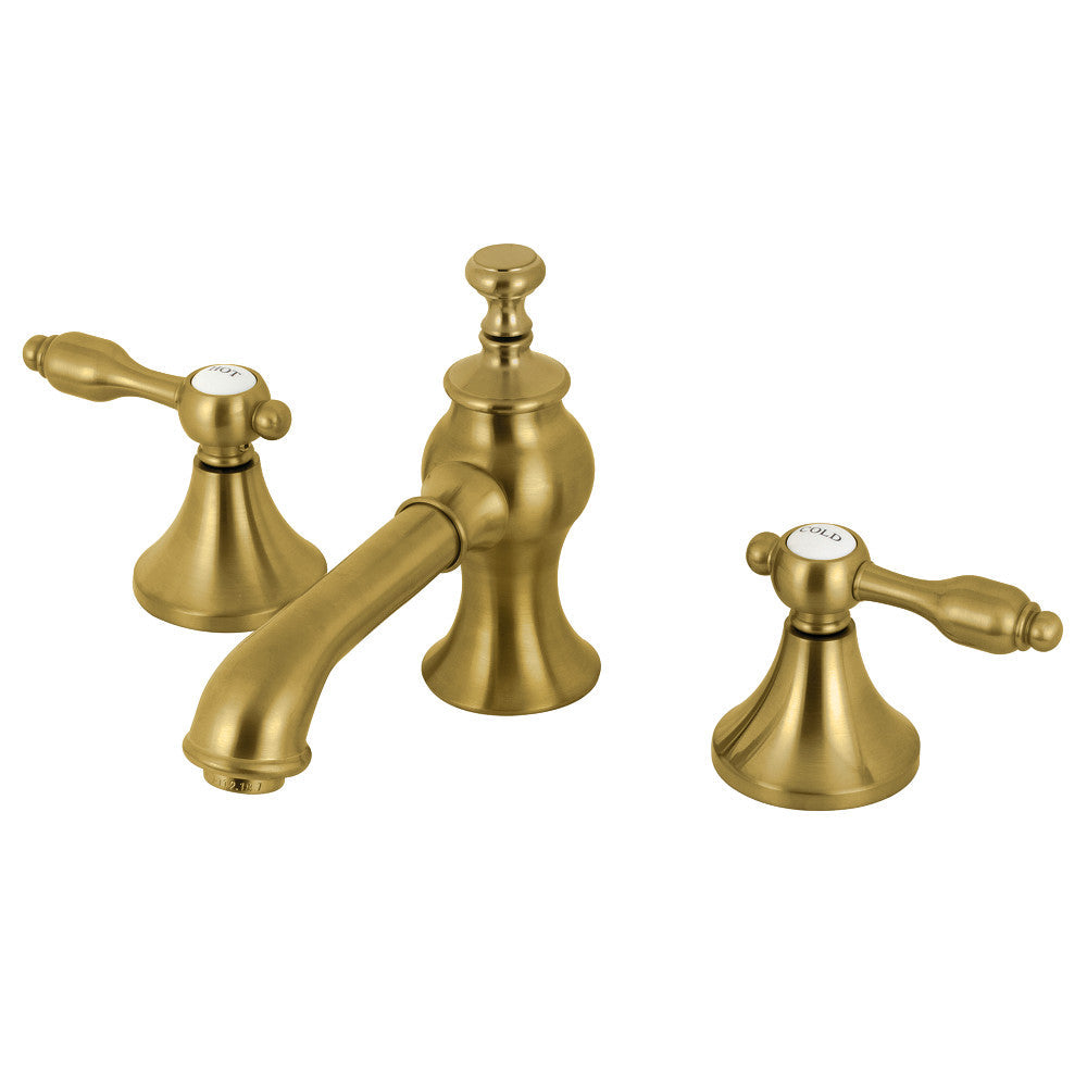 Tudor Widespread Bathroom Faucet in Brushed Brass